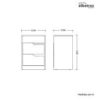 Mesa De Cabeceira Sole 2 Gavetas Flex Freijó-titanium - Móveis Albatroz Freijó-titanium - 5