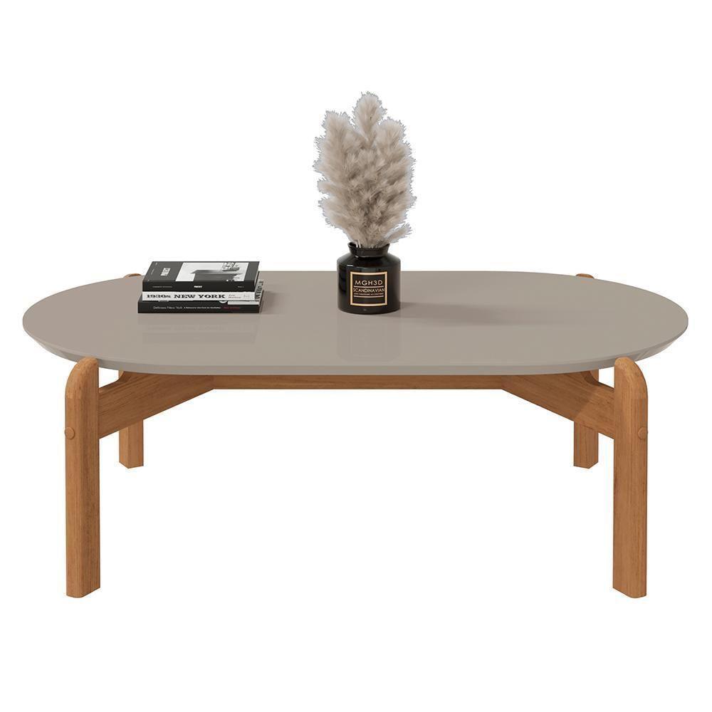 Mesa De Centro Lizz Oblonga Off White-cedro - Casa D Off White-cedro - 1