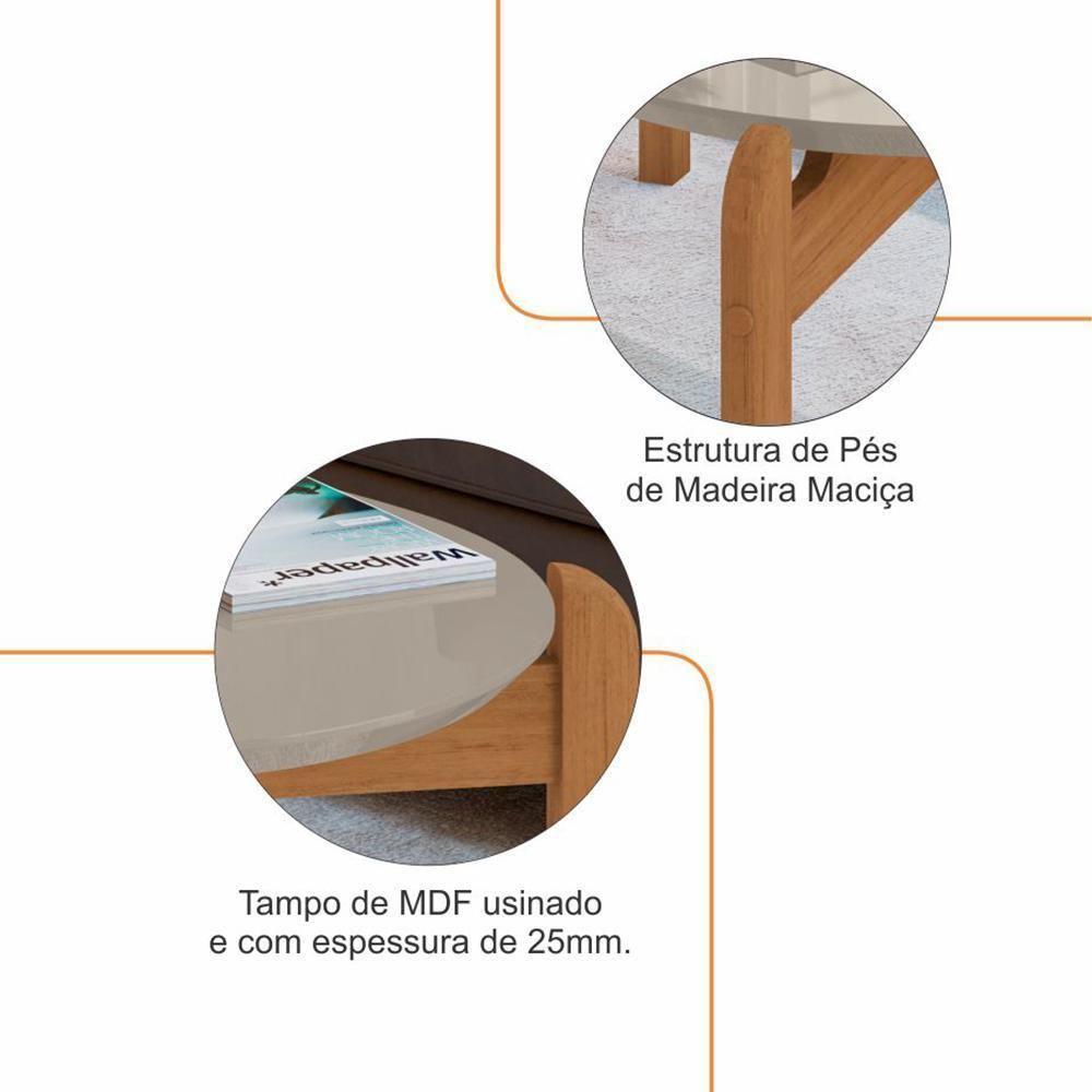 Mesa De Centro Lizz Oblonga Off White-cedro - Casa D Off White-cedro - 2