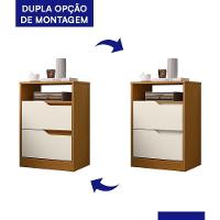 Mesa De Cabeceira Sole 2 Gavetas Flex Cinamomo-off White - Móveis Albatroz Cinamomo-off White - 5