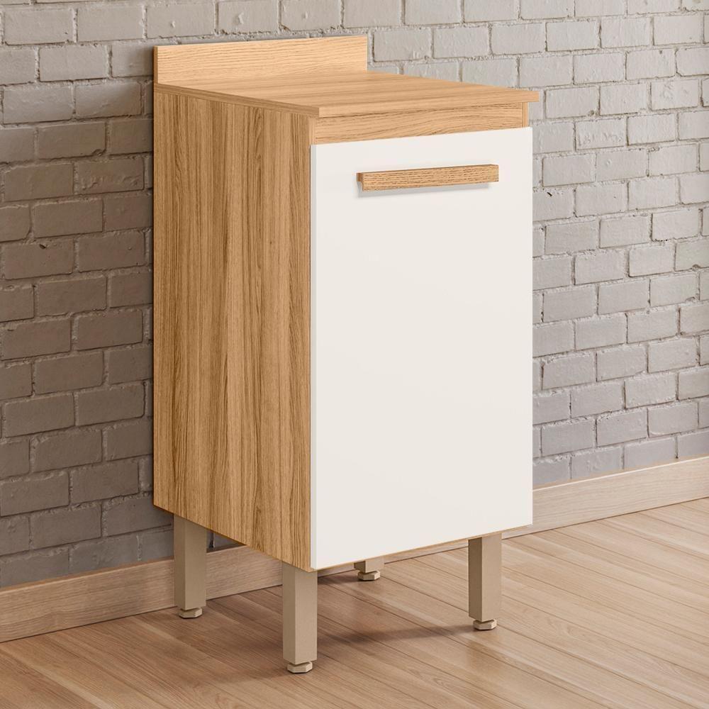 Balcão De Cozinha Intenza 40cm Freijó-off White Cristal Com Tampo Mdp - Nicioli Freijó-off White Cristal - 2