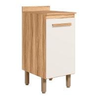 Balcão De Cozinha Intenza 40cm Freijó-off White Cristal Com Tampo Mdp - Nicioli Freijó-off White Cristal - 1