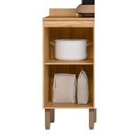 Balcão De Cozinha Intenza 40cm Freijó-off White Cristal Com Tampo Mdp - Nicioli Freijó-off White Cristal - 3