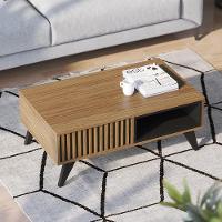 Mesa De Centro Jeri Ripada Noce Milano-preto - Pr Móveis Noce Milano-preto - 2