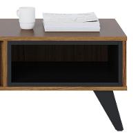 Mesa De Centro Jeri Ripada Noce Milano-preto - Pr Móveis Noce Milano-preto