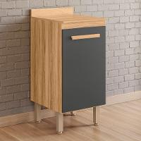 Balcão De Cozinha Intenza 40cm Freijó-chumbo Com Tampo Mdp - Nicioli Freijó-chumbo - 2