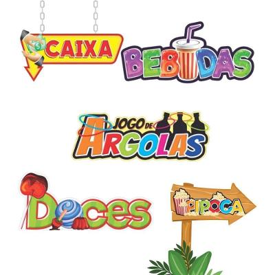 Placa Decorativa Festa Junina Para Barracas Tipo Pipoca