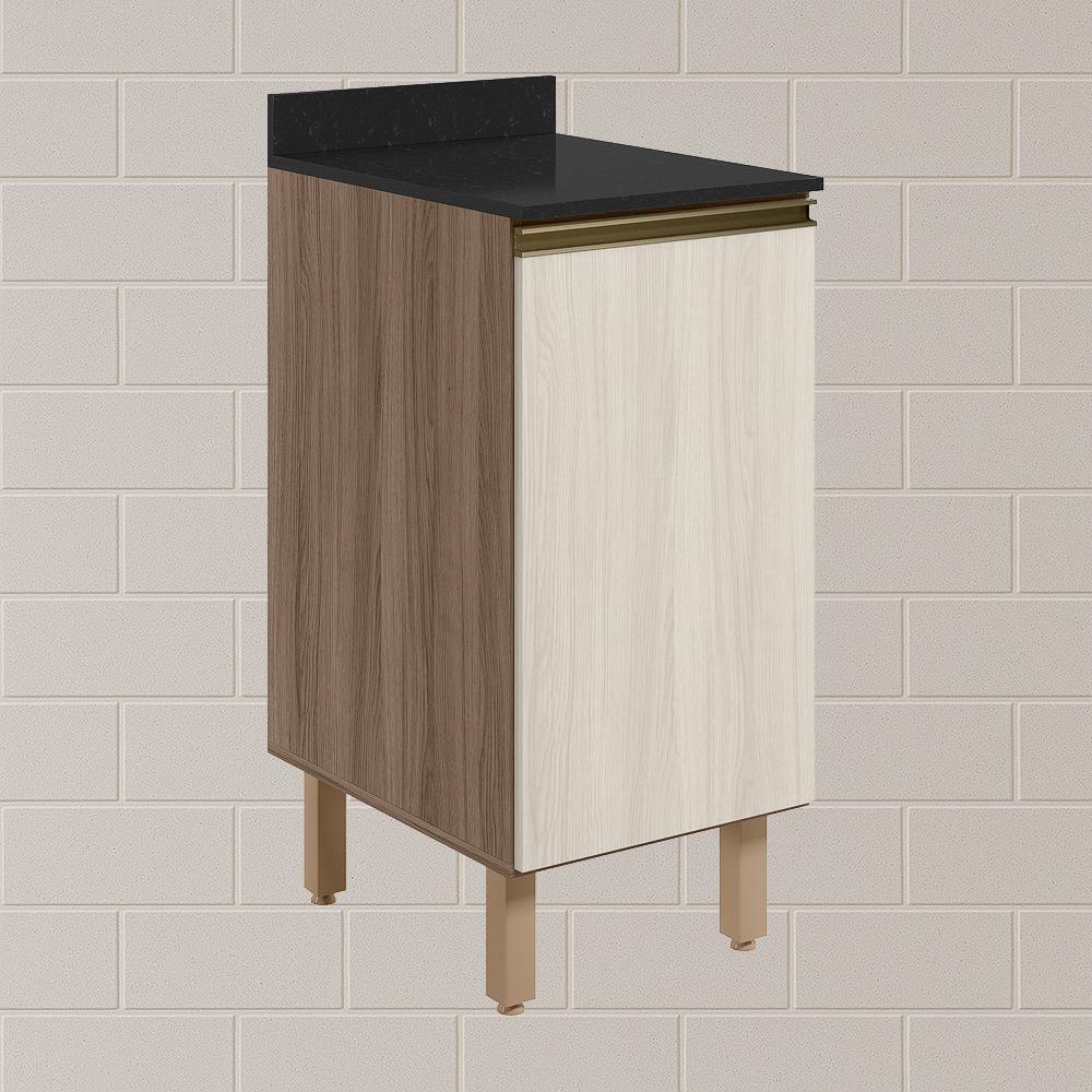 Balcao Com Tampo 1 Porta 40 Cm Mdf 12218 Carvalho Toq Bianco Toq Nicioli - 2