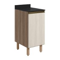 Balcao Com Tampo 1 Porta 40 Cm Mdf 12218 Carvalho Toq Bianco Toq Nicioli - 1