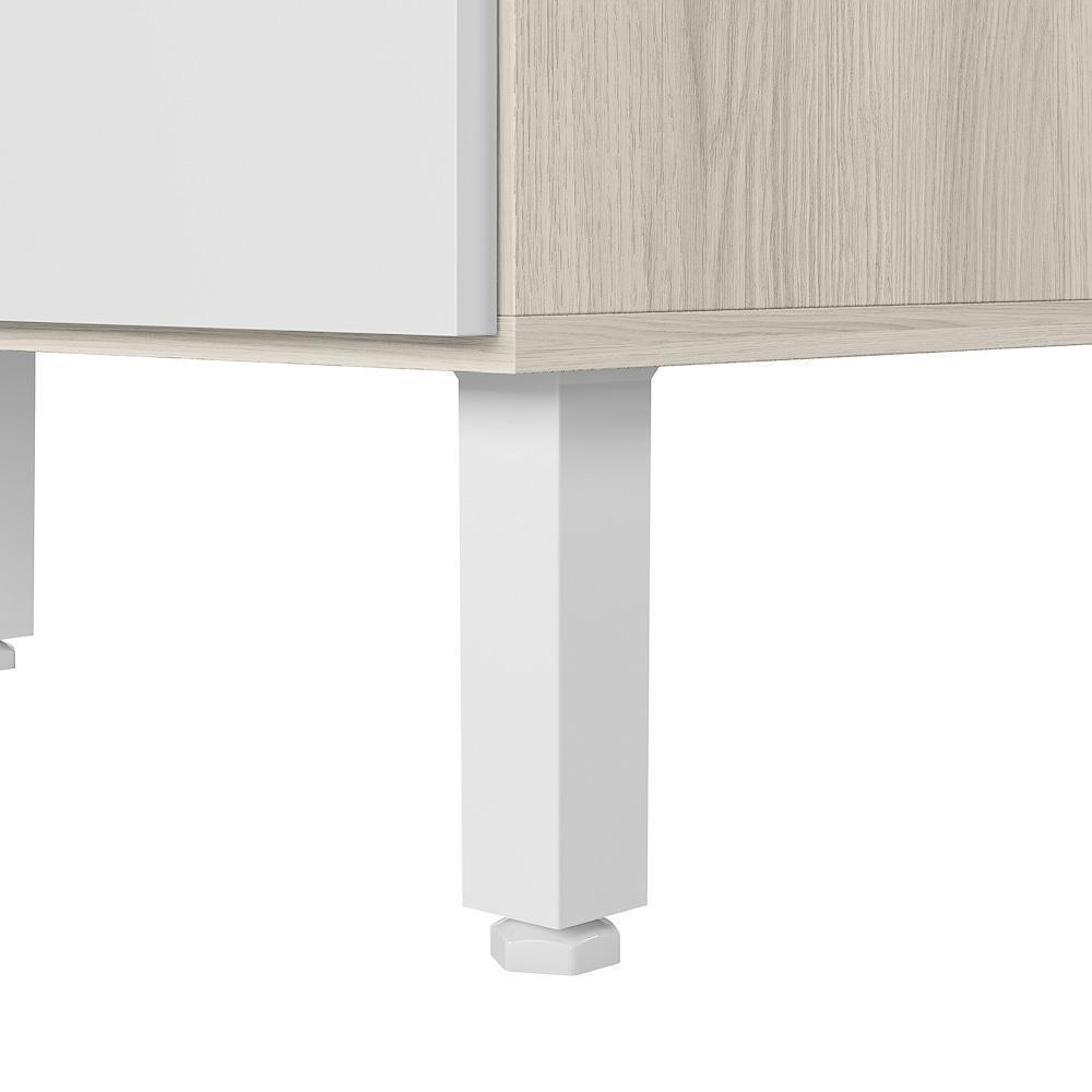 Balcao Com Tampo 1 Porta 30 Cm Mdf 12217 Bianco Toq Branco Uv Nicioli Bianco - 6