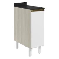 Balcao Com Tampo 1 Porta 30 Cm Mdf 12217 Bianco Toq Branco Uv Nicioli Bianco - 1