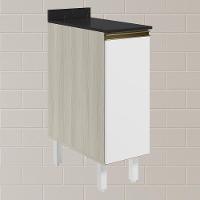 Balcao Com Tampo 1 Porta 30 Cm Mdf 12217 Bianco Toq Branco Uv Nicioli Bianco - 2