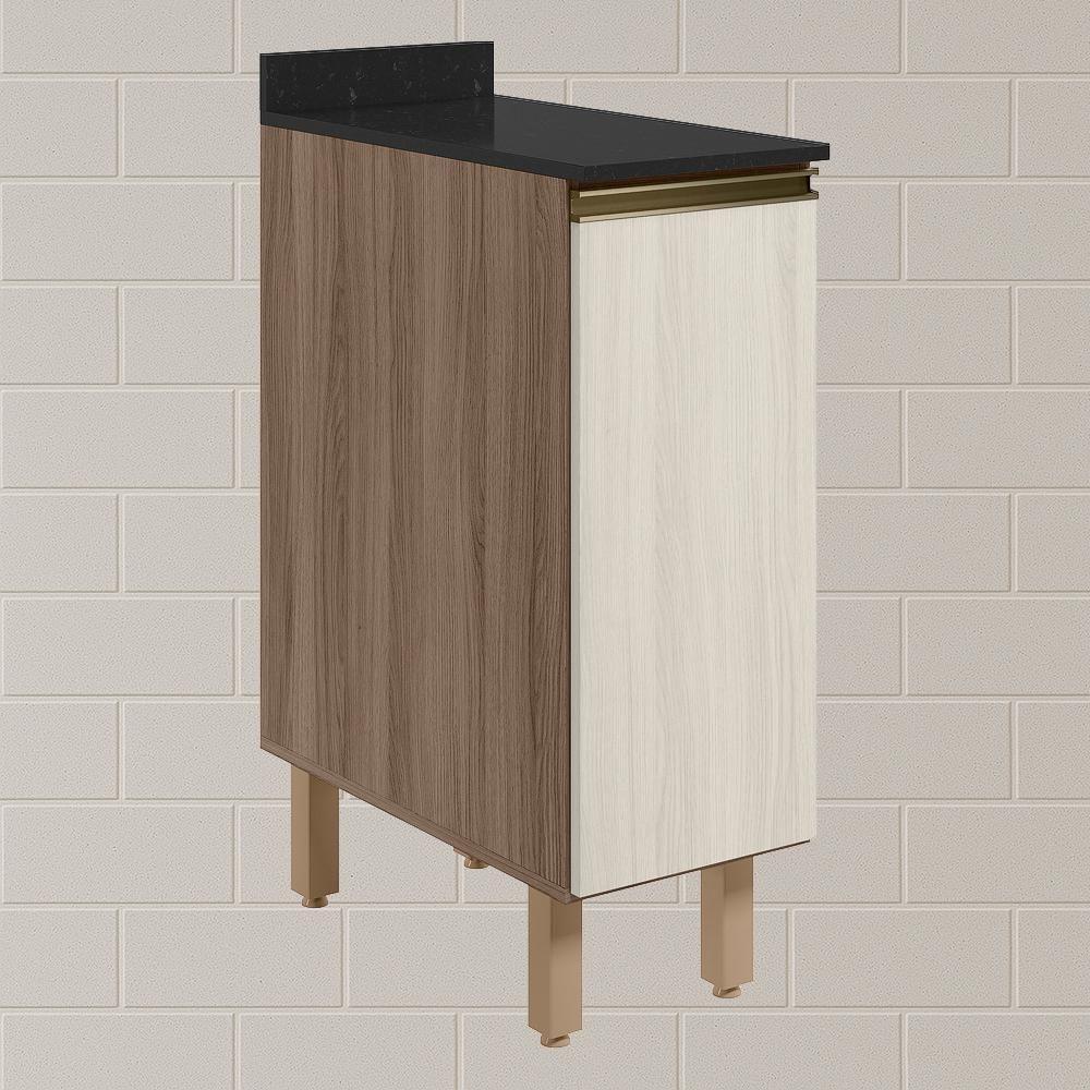 Balcao Com Tampo 1 Porta 30 Cm Mdf 12217 Carvalho Toq Bianco Toq Nicioli - 2