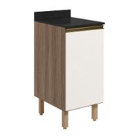 Balcao Com Tampo 1 Porta 40 Cm Mdf 12218 Carvalho Toq Off White Cetim Nicioli - 1