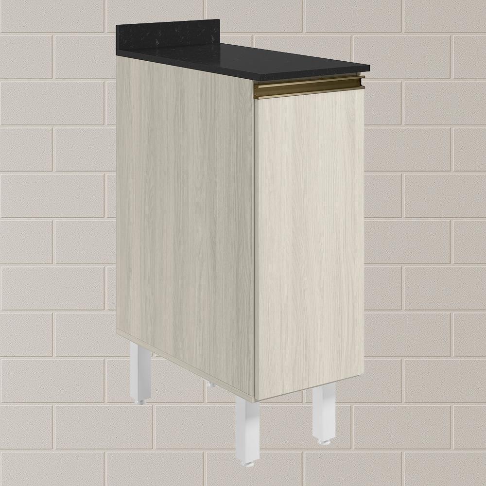 Balcao Com Tampo 1 Porta 30 Cm Mdf 12217 Bianco Toq Bianco Toq Nicioli - 2