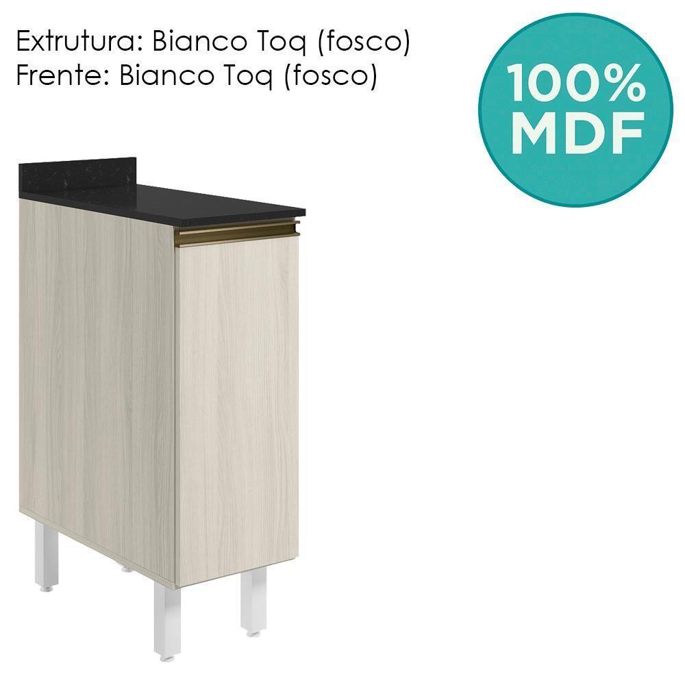 Balcao Com Tampo 1 Porta 30 Cm Mdf 12217 Bianco Toq Bianco Toq Nicioli - 4