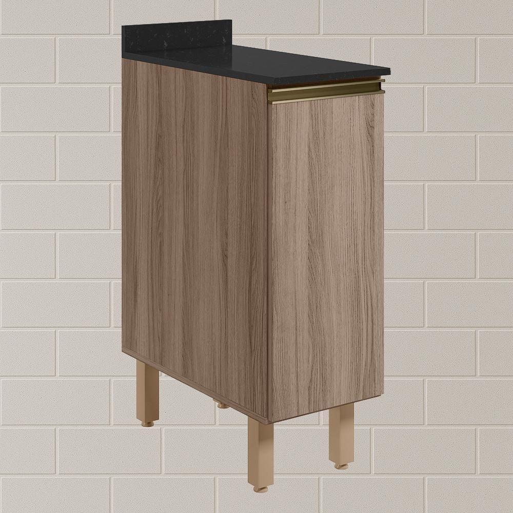 Balcao Com Tampo 1 Porta 30 Cm Mdf 12217 Carvalho Toq Carvalho Toq Nicioli - 2