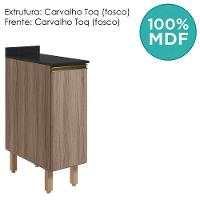 Balcao Com Tampo 1 Porta 30 Cm Mdf 12217 Carvalho Toq Carvalho Toq Nicioli