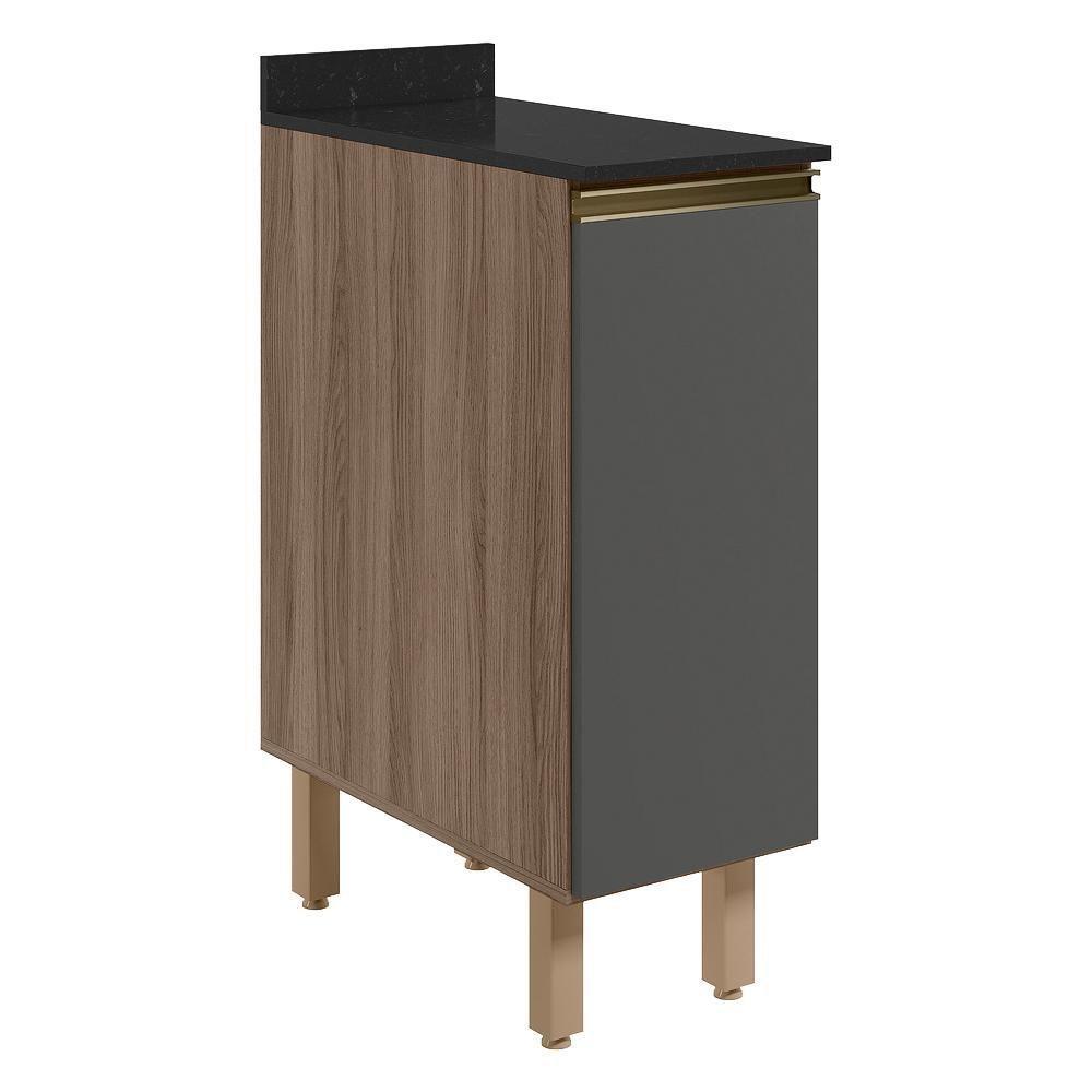 Balcao Com Tampo 1 Porta 30 Cm Mdf 12217 Carvalho Toq Chumbo Nicioli - 1