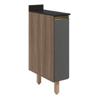 Balcao Com Tampo 1 Porta 20cm Mdf 16796 Carvalho Toq Chumbo Nicioli - 1