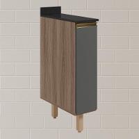 Balcao Com Tampo 1 Porta 20cm Mdf 16796 Carvalho Toq Chumbo Nicioli - 2