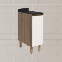 Balcao Com Tampo 1 Porta 30 Cm Mdf 12217 Carvalho Toq Off White Cetim Nicioli - 7