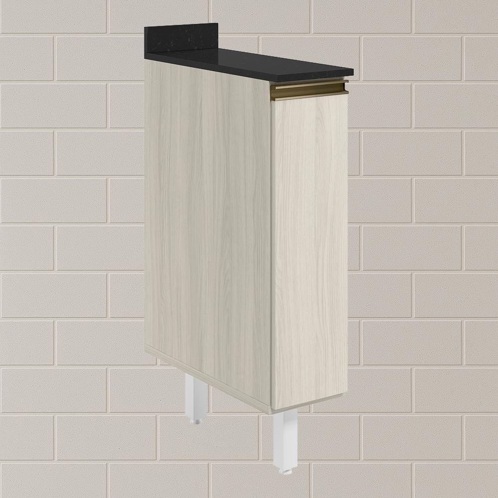 Balcao Com Tampo 1 Porta 20cm Mdf 16796 Bianco Toq Bianco Toq Nicioli Bianco - 2