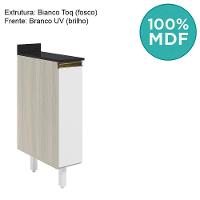 Balcao Com Tampo 1 Porta 20cm Mdf 16796 Bianco Toq Branco Uv Nicioli