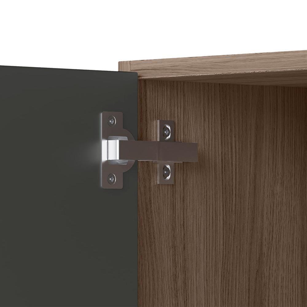 Balcao Com Tampo 1 Porta 40 Cm Mdf 12218 Carvalho Toq Chumbo Nicioli - 2