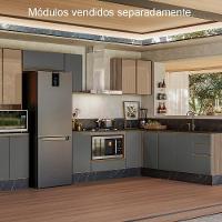 Balcao Com Tampo 1 Porta 40 Cm Mdf 12218 Carvalho Toq Chumbo Nicioli - 7