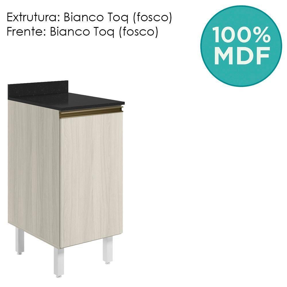Balcao Com Tampo 1 Porta 40 Cm Mdf 12218 Bianco Toq Bianco Toq Nicioli - 5
