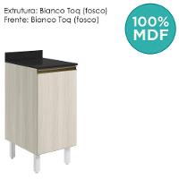 Balcao Com Tampo 1 Porta 40 Cm Mdf 12218 Bianco Toq Bianco Toq Nicioli - 5