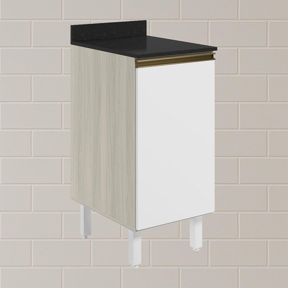 Balcao Com Tampo 1 Porta 40 Cm Mdf 12218 Bianco Toq Branco Uv Nicioli - 7