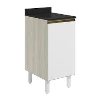 Balcao Com Tampo 1 Porta 40 Cm Mdf 12218 Bianco Toq Branco Uv Nicioli - 1