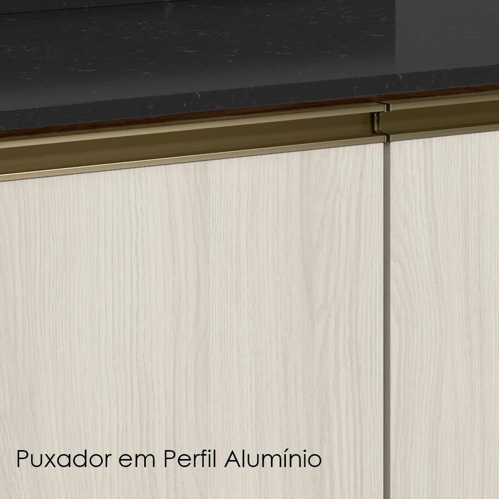 Balcao Com Tampo 2p 60 Cm Mdf Kali 12220 Carvalho Toq Bianco Toq Nicioli - 5