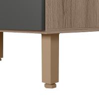 Balcao Com Tampo 2p 60 Cm Mdf Kali 12220 Carvalho Toq Chumbo Nicioli - 8