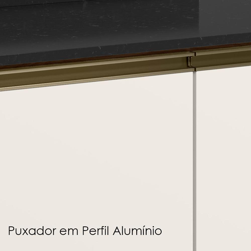 Balcao Com Tampo 2 Portas 80 Cm Mdf Kali 12223 Carvalho Toq Off White Cetim Nicioli - 4