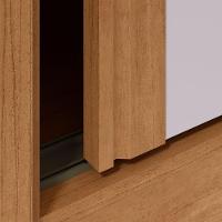 Guarda-roupas Ollie 276cm 3 Portas 6 Gavetas 6 Prateleiras Sem Espelho Com Pés Amendoa Clean Off White - 5