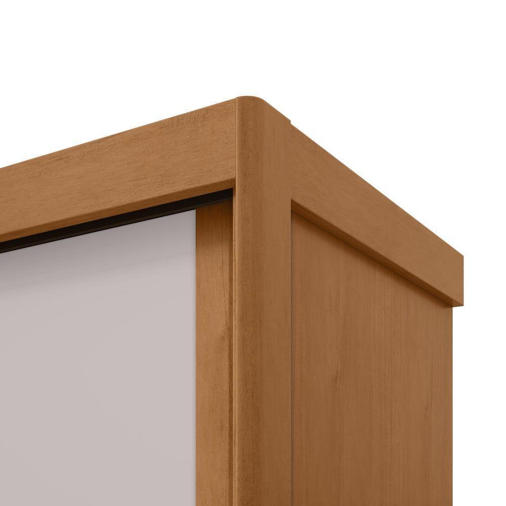 Guarda-roupas Ollie 276cm 3 Portas 6 Gavetas 6 Prateleiras Sem Espelho Com Pés 2gav3 - Lopas Amendoa Clean/off White - 7