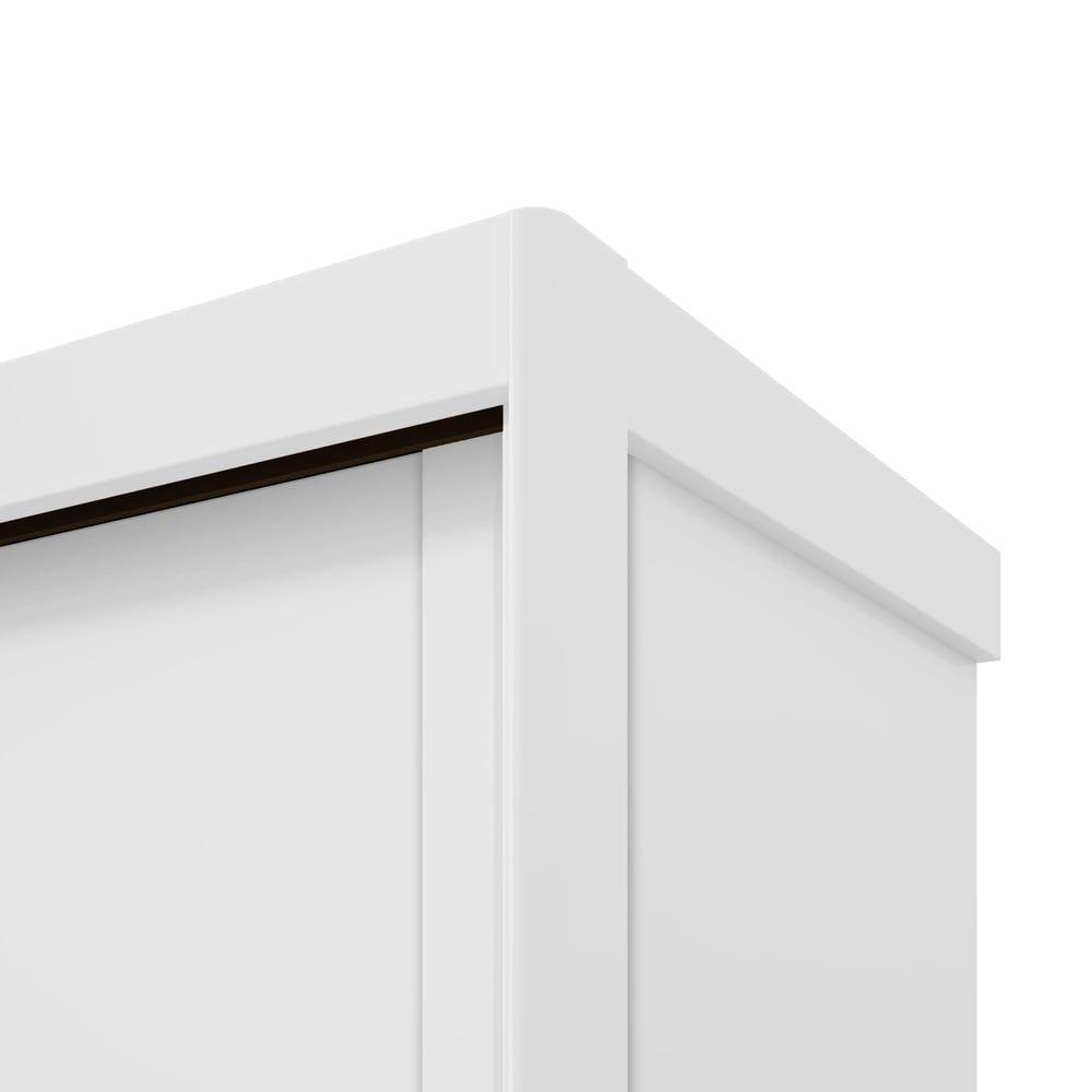Guarda-roupas Ollie 276cm 3 Portas 6 Gavetas 6 Prateleiras Sem Espelho Com Pés Branco - 7