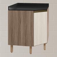 Balcao Canto Obliquo Tampo Mdf Kali 12222 Carvalho Toq Bianco Toq Nicioli - 2