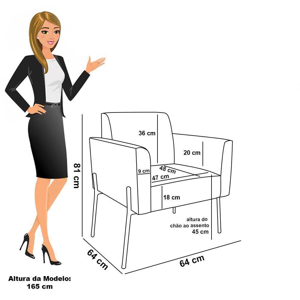 Namoradeira E Poltrona Pé Ferro Dourado Marisa Bouclê Verde D03 - D'rossi - 6