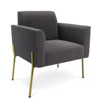 Namoradeira E Poltrona Pé Ferro Dourado Marisa Bouclê Grafite D03 - D'rossi - 8