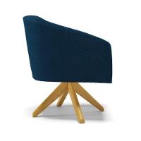 Poltrona Decorativa Giratória Ma30 Kit 2 Stella Bouclê Azul D03 - D'rossi - 7