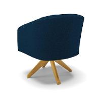 Poltrona Decorativa Giratória Ma30 Kit 2 Stella Bouclê Azul D03 - D'rossi - 8