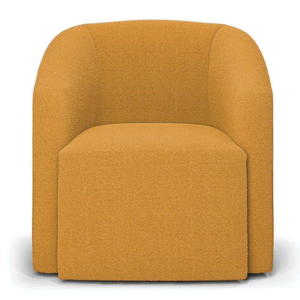 Poltrona Decorativa Orgânica Kit 2 Stella Max Bouclê Mostarda D03 - D'rossi - 5