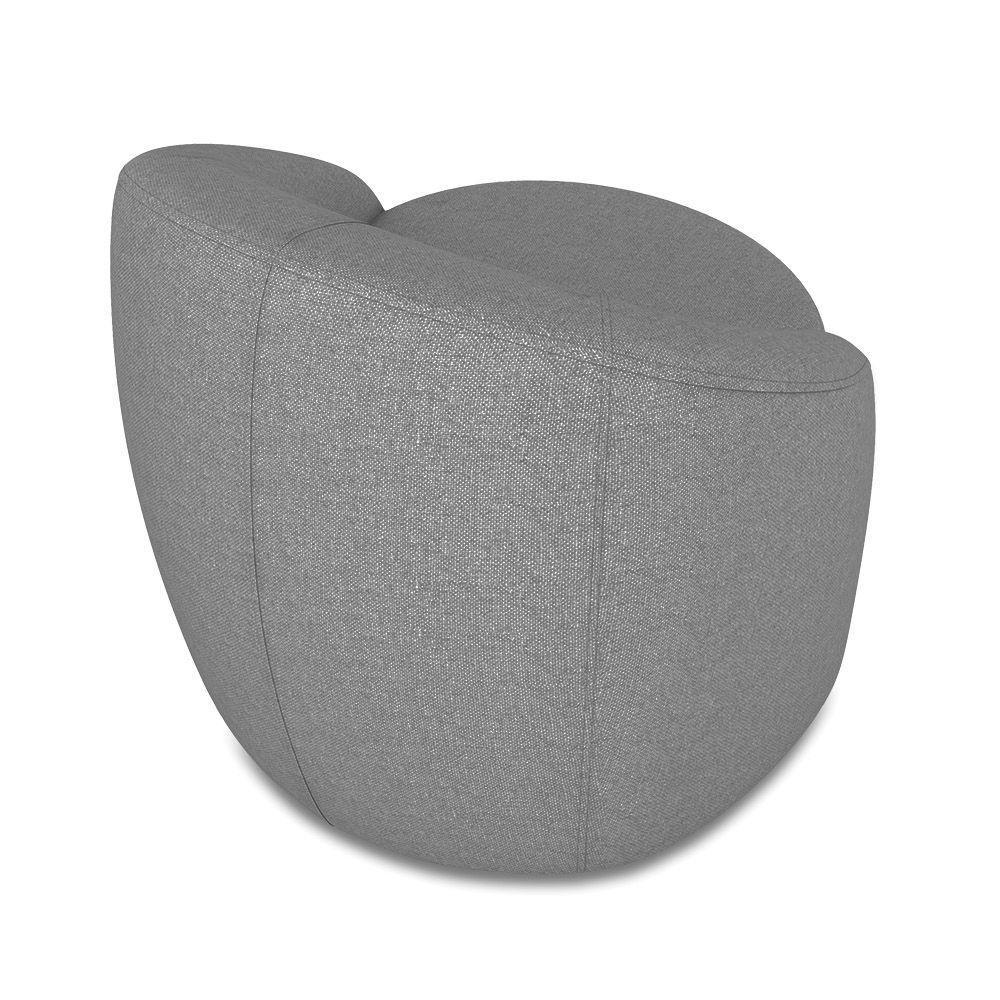 Poltrona Decorativa Orgânica Kit 2 Lua Linho Grafite D03 - D'rossi - 7