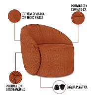 Poltrona Orgânica Kit 2 Lua Bouclê Terra D03 - D'rossi - 3