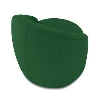 Poltrona Decorativa Orgânica Kit 2 Lua Suede Verde D03 - D'rossi - 7