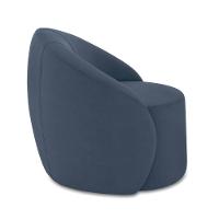 Poltrona Decorativa Orgânica Kit 2 Lua Suede Azul Mar D03 - D'rossi - 6